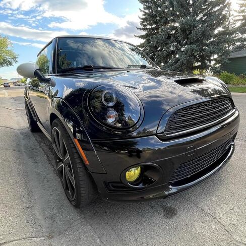 Ronnin - Fits 2007-2015 Mini Cooper R55 R56 R57 R58 R59 Upgraded LED Halo Rim Projector Headlights Assembly Pair | Black Smoke in Saudi Arabia