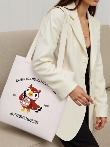KUIYAI ACNH Merchandise Inspired Tote Bag Celeste Loves Gift Owl Shoulder Bag Animal Villagers Gift Video Gamer Canvas Bag (Blather’sMuseumToteS) in Saudi Arabia