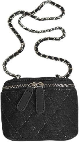 Mini Denim Crossbody Bag for Women Small Vintage Square Box Purse Jean Handbag Quilted Shoulder Messenger Bag in Saudi Arabia