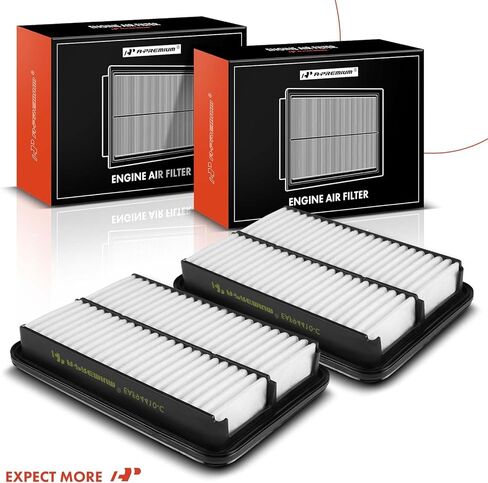 A-Premium 2-PC Engine Air Filter Compatible with Hyundai Santa Fe 2001-2006, 2.4L 2.7L 3.5L in Saudi Arabia