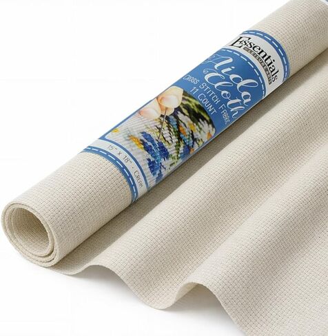 أساسيات القماش للفنون الترفيهية Aida ، 11 عدد ، نسيج غرز Cream Cross ، نسيج التطريز ، مستلزمات غرزة متقاطعة لصياغة ، خياطة ، وخياطة مشاريع 30 × 36 in Kuwait