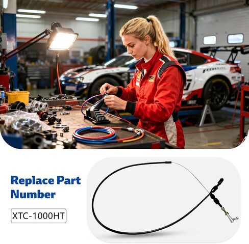 XTC-1000HT طقم كابل خانق عالمي قابل للتعديل مقاس 24 بوصة مع غطاء أسود من الفولاذ المقاوم للصدأ وتركيبات سوداء in Saudi Arabia