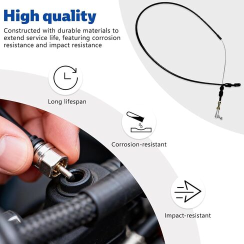 XTC-1000HT طقم كابل خانق عالمي قابل للتعديل مقاس 24 بوصة مع غطاء أسود من الفولاذ المقاوم للصدأ وتركيبات سوداء in Saudi Arabia