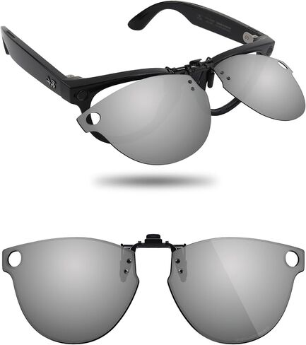 Polarized Clip-On Sunglasses Flip Up Anti-Glare Glasses for Ray-Ban Meta Skyler RW4010 & Gen 2 RW4014 52mm in Kuwait