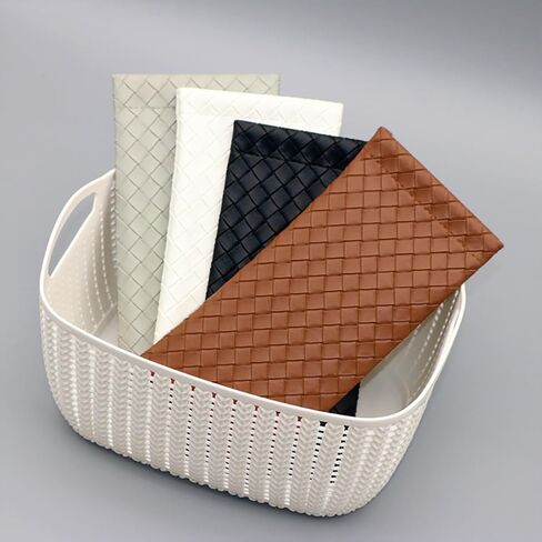 DIYOMR 4 Packs Soft Glasses Cases,Portable Leather Cross Woven Eyeglass Case Squeeze Top Sunglass Organizer Pouch Bags for Women Men Kids in Kuwait