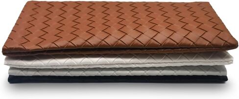 DIYOMR 4 Packs Soft Glasses Cases,Portable Leather Cross Woven Eyeglass Case Squeeze Top Sunglass Organizer Pouch Bags for Women Men Kids in Kuwait