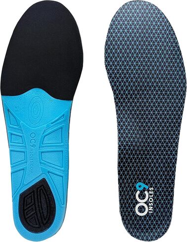 OC9 Full-Length Cushioned Insoles, Biomechanical Footbed, Gel Heel Pad, Arch Support for All-Day Comfort and Foot Fatigue Relief (Men's 14-15) in Saudi Arabia