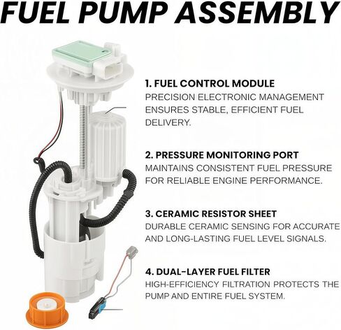 UC-T35HU52 Fuel Pump Assembly Compatible with 2012 2013 2014 2015 2016 Honda CRF250L Repalce # 16700-KZZ-901 16700-KZZ-902 in Kuwait