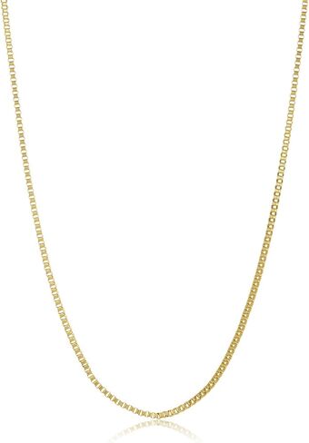 قلادة بسلسلة مربعة من الفولاذ المقاوم للصدأ مطلية بالذهب الأصفر عيار 2.5 مم من The Bling Factory 24 قيراط in Kuwait