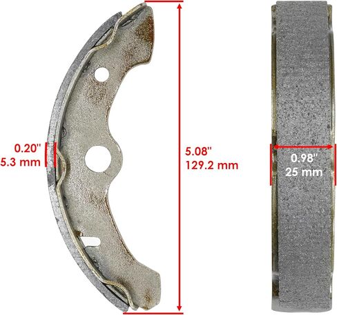 Caltric Front & Rear Brake Shoes Compatible with Yamaha Kodiak 400 Yfm400Fw Yfm-400Fw 1993-1998 in Saudi Arabia