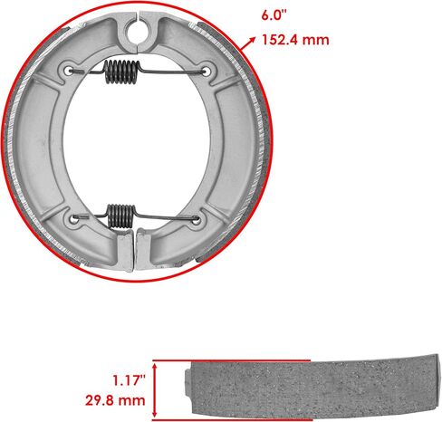 Caltric Front & Rear Brake Shoes Compatible with Yamaha Kodiak 400 Yfm400Fw Yfm-400Fw 1993-1998 in Saudi Arabia