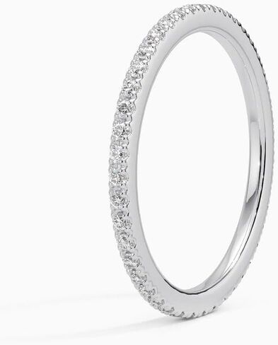 خاتم خطوبة مويسانيتي مستدير 10 قيراط من الذهب الصلب الخلود خاتم الزواج الذكرى السنوية هدية عيد الميلاد لها in Kuwait