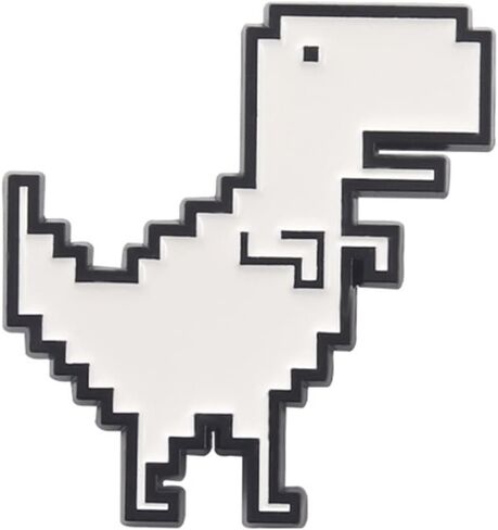 Funny Pixel Dinosaur Enamel Brooch Pin - Cartoon Dinosaur Badge for Women Men Fun Jewelry in Saudi Arabia