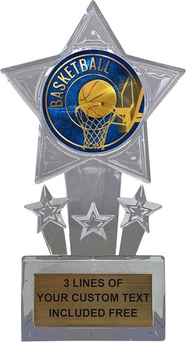 Express Medals 6.5 Inch Acrylic Basketball Champion Star Trophy Awards (Pack of 12) in Kuwait