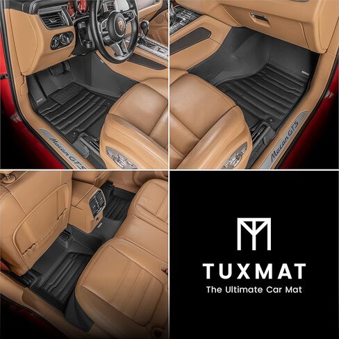 TuxMat - for Porsche Macan 2014-2026 Models - Custom Car Mats - Maximum Coverage, All Weather, Laser Measured - This Full Set Includes 1st and 2nd Rows in Kuwait