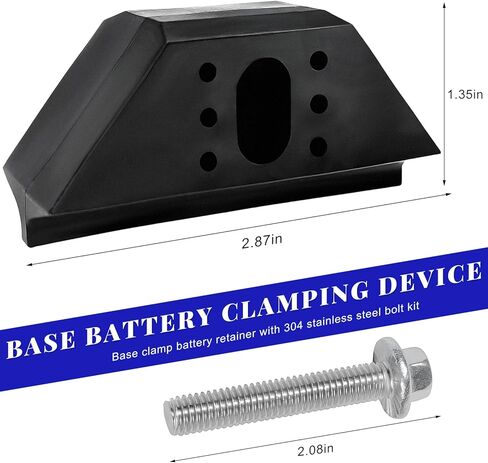 Base Clamp Battery Hold Down, Car Battery Tie Down Bracket Replacement with 304 Stainless Steel M6 Bolt, OEM #14005061 Vehicle Batteries Holder Compatible with Select Models in Kuwait