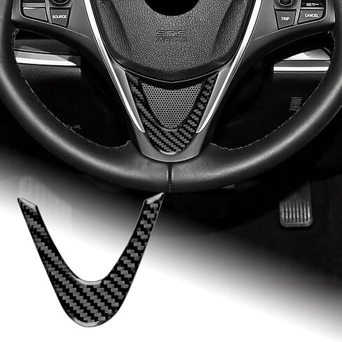 AIRSPEED for Acura TLX 2015-2020 Center Console Display Screen Decorative Frame Cover Carbon Fiber Interior Trim Accessories, Black in Saudi Arabia