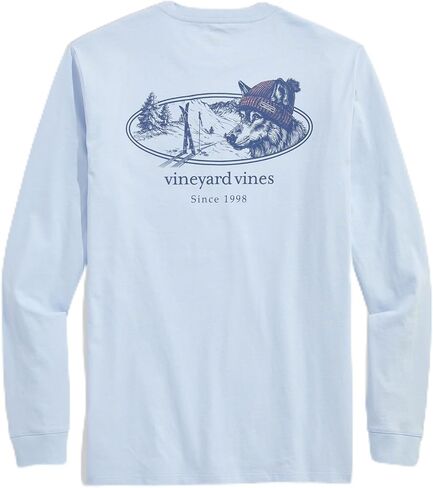 تي شيرت Vineyard Vines للرجال من Husky Ski Dog بأكمام طويلة وجيب in Saudi Arabia