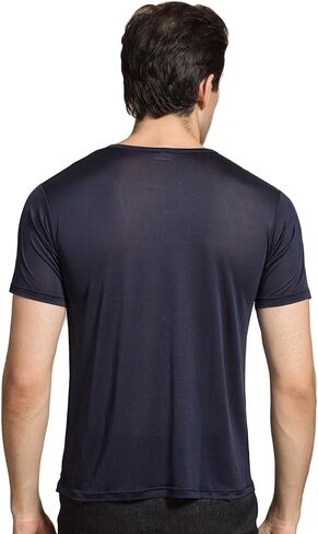 CLC Men's Mulberry Silk Round Neck T-Shirt Knit Fabric Oversized in Kuwait