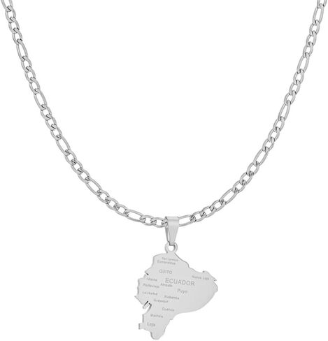 Ecuador Map Pendant Necklaces for Women Stainless Steel Charm Maps Jewelry Ecuadorian Patriotic With City Name Accessory in Saudi Arabia