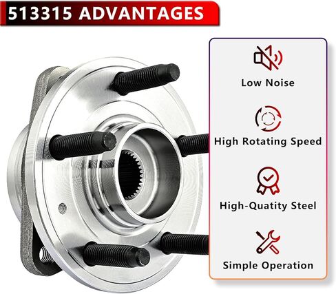 Pair 513315 Front Wheel Bearing Hub Assembly for Chevy Cruze 2011-2013, for Chevrolet Cruze 2014-2015 (1.4L or 1.8L and w/15 inch Wheels), for Chevy Cruze Limited 2016 in Kuwait