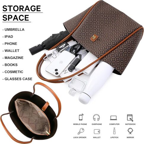 حقيبة يد كوينوريس للنساء، حقيبة يد كتف ذات مقبض علوي ذات سعة كبيرة، حقيبة ريترو مصممة من بيورس مع قابض in Kuwait