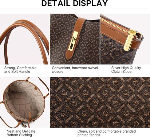 حقيبة يد كوينوريس للنساء، حقيبة يد كتف ذات مقبض علوي ذات سعة كبيرة، حقيبة ريترو مصممة من بيورس مع قابض in Kuwait