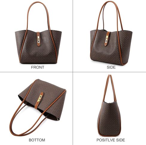 حقيبة يد كوينوريس للنساء، حقيبة يد كتف ذات مقبض علوي ذات سعة كبيرة، حقيبة ريترو مصممة من بيورس مع قابض in Kuwait