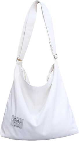Large Size Canvas Shoulder Bag,Hobo Tote Handbag Crossbody Bags for Women in Saudi Arabia