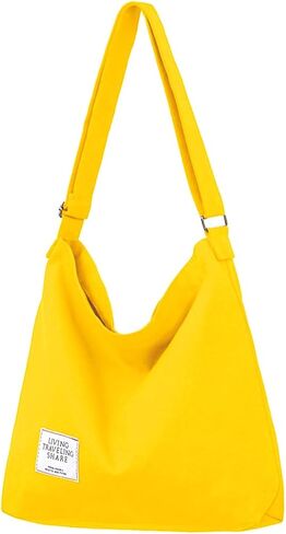 Large Size Canvas Shoulder Bag,Hobo Tote Handbag Crossbody Bags for Women in Saudi Arabia