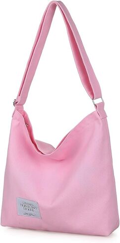 Large Size Canvas Shoulder Bag,Hobo Tote Handbag Crossbody Bags for Women in Saudi Arabia