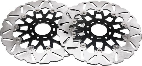 مجموعة أقراص الفرامل الدوارة العائمة الأمامية والخلفية مقاس 11.5 بوصة متوافقة مع Harley Davidson Touring Dyna Sportster Softail Early Super Glide 2000-2014، تحديث دوار الفرامل العائم من الفولاذ المقاوم للصدأ in Kuwait