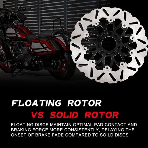 مجموعة أقراص الفرامل الدوارة العائمة الأمامية والخلفية مقاس 11.5 بوصة متوافقة مع Harley Davidson Touring Dyna Sportster Softail Early Super Glide 2000-2014، تحديث دوار الفرامل العائم من الفولاذ المقاوم للصدأ in Kuwait