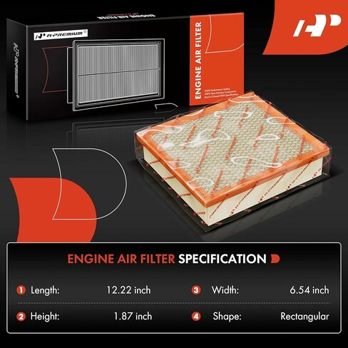 A-Premium Engine Air Filter Compatible with Ford Freestar 2004-2007, Thunderbird 2002-2005 & Jaguar S-Type 2000-2003 & Lincoln LS 2000-2006 & Mercury Monterey 2004-2007 in Saudi Arabia
