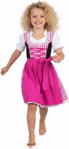 الفتاة الألمانية Dirndl Dress Authentic Bavarian Oktoberfest Dress Carnival Halloween Size 4T ، 6،8،10،12،14 in Saudi Arabia