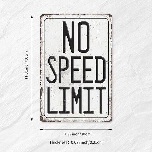 ديكور معدني لعيد الميلاد على شكل شاحنة الوحش، هدايا للأولاد، علامة القصدير الرجعية لا توجد علامة حد للسرعة للأولاد، غرفة الرجل، غرفة النوم، المرآب، غرفة النوم، ديكور فني جداري على الطراز العتيق، 8 × 12 بوصة (53518) in Kuwait