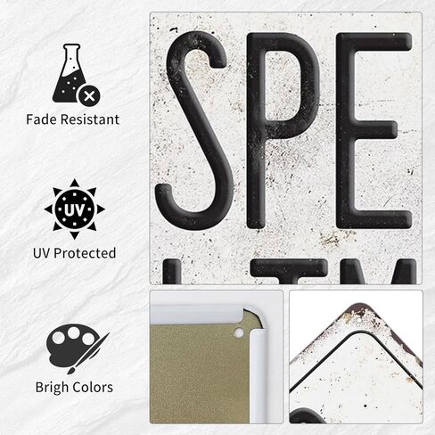 ديكور معدني لعيد الميلاد على شكل شاحنة الوحش، هدايا للأولاد، علامة القصدير الرجعية لا توجد علامة حد للسرعة للأولاد، غرفة الرجل، غرفة النوم، المرآب، غرفة النوم، ديكور فني جداري على الطراز العتيق، 8 × 12 بوصة (53518) in Kuwait