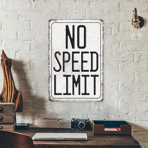 ديكور معدني لعيد الميلاد على شكل شاحنة الوحش، هدايا للأولاد، علامة القصدير الرجعية لا توجد علامة حد للسرعة للأولاد، غرفة الرجل، غرفة النوم، المرآب، غرفة النوم، ديكور فني جداري على الطراز العتيق، 8 × 12 بوصة (53518) in Kuwait