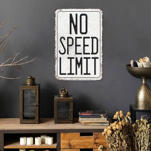 ديكور معدني لعيد الميلاد على شكل شاحنة الوحش، هدايا للأولاد، علامة القصدير الرجعية لا توجد علامة حد للسرعة للأولاد، غرفة الرجل، غرفة النوم، المرآب، غرفة النوم، ديكور فني جداري على الطراز العتيق، 8 × 12 بوصة (53518) in Kuwait