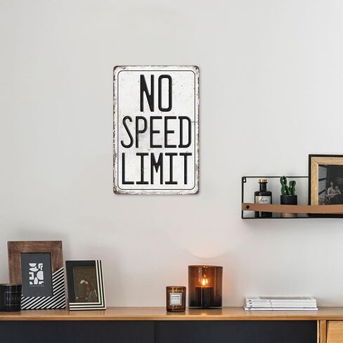 ديكور معدني لعيد الميلاد على شكل شاحنة الوحش، هدايا للأولاد، علامة القصدير الرجعية لا توجد علامة حد للسرعة للأولاد، غرفة الرجل، غرفة النوم، المرآب، غرفة النوم، ديكور فني جداري على الطراز العتيق، 8 × 12 بوصة (53518) in Kuwait