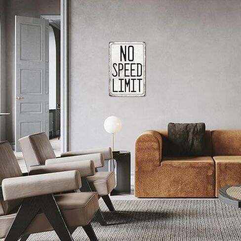 ديكور معدني لعيد الميلاد على شكل شاحنة الوحش، هدايا للأولاد، علامة القصدير الرجعية لا توجد علامة حد للسرعة للأولاد، غرفة الرجل، غرفة النوم، المرآب، غرفة النوم، ديكور فني جداري على الطراز العتيق، 8 × 12 بوصة (53518) in Kuwait