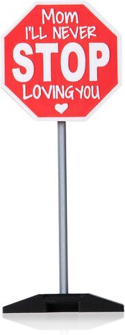 APLUSWER Valentines Day Decorations Road Sign, 7'' I Love You Sign Anniversary Present Funny Desk Decor Valentine's Decor for Home Office Bedroom Mantel Tiered Tray Shelf - I'll Never STOP Loving You in Saudi Arabia