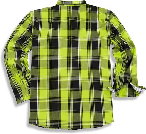 Days Pay Co. قميص عمل من الفلانيل Hi-Vis، ثقيل الوزن منقوش بأزرار لأعلى، ملابس عمل بناء بأكمام طويلة in Saudi Arabia