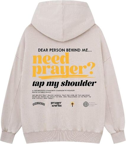 Graphic Hoodies for Men Women Unisex Washed Hoodie Oversized Sweatshirt Prayer Works in Saudi Arabia