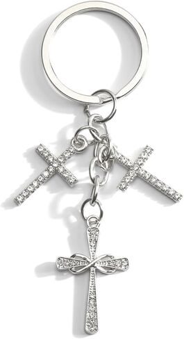 Crystal Cross Keychain,Sparkling Rhinestone Keychain for Women,Cross Gift for Birthday Christmas Valentine in Saudi Arabia