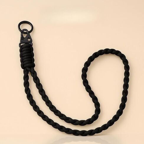 Braided Paracord Lanyard with Whistle - Heavy Duty Keychain & Wrist Strap for Phone, Keys, and Outdoor Use in Saudi Arabia