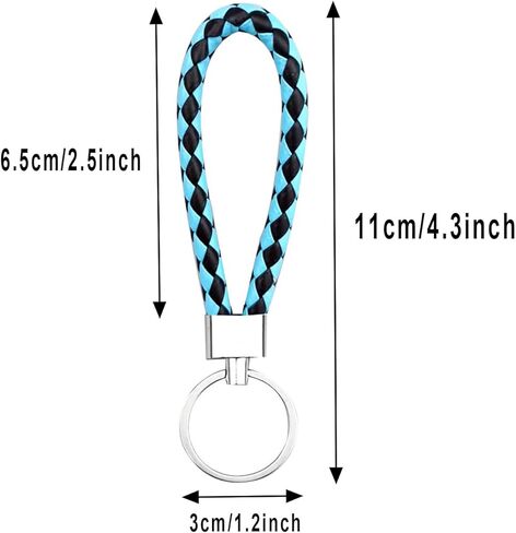 Markeny 50 قطعة سلسلة مفاتيح جلدية مضفرة حزام اليدوية مضفر حزام المفاتيح قلادة العالمي نسج الجلود مفتاح حامل in Kuwait