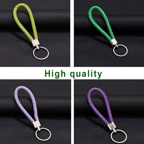 Markeny 50 قطعة سلسلة مفاتيح جلدية مضفرة حزام اليدوية مضفر حزام المفاتيح قلادة العالمي نسج الجلود مفتاح حامل in Kuwait