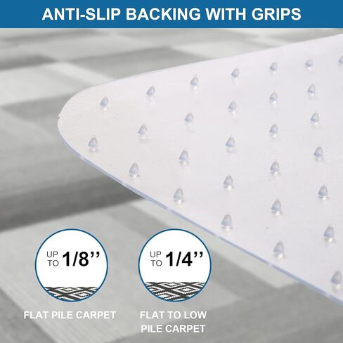 حصيرة كرسي مكتب واضحة للسجاد - 36 "x48" حماية شاقة للسلالات المنخفضة - ليست مناسبة للأرضيات الصلبة in Kuwait