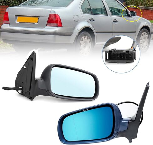 مرآة جناح الباب الجانبية اليسرى واليمنى من Areyourshop مُجهزة بالكهرباء لسيارة VW Golf MK4 Estate & Hatchback 1997-2004, Bora 1998-2005 in Saudi Arabia